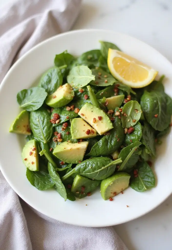 30+ Lettuce and Spinach Salad Recipes for Every Occasion - 4. Avocado and Spinach Salad