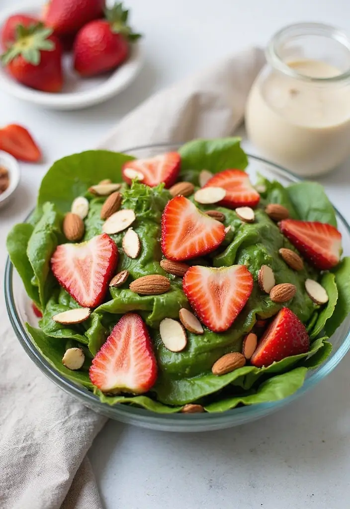 30+ Lettuce and Spinach Salad Recipes for Every Occasion - 5. Strawberry Spinach Salad with Poppy Seed Dressing