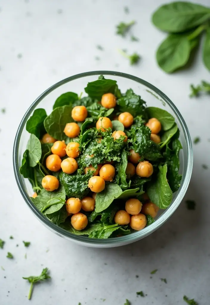 30+ Lettuce and Spinach Salad Recipes for Every Occasion - 8. Spinach and Chickpea Salad
