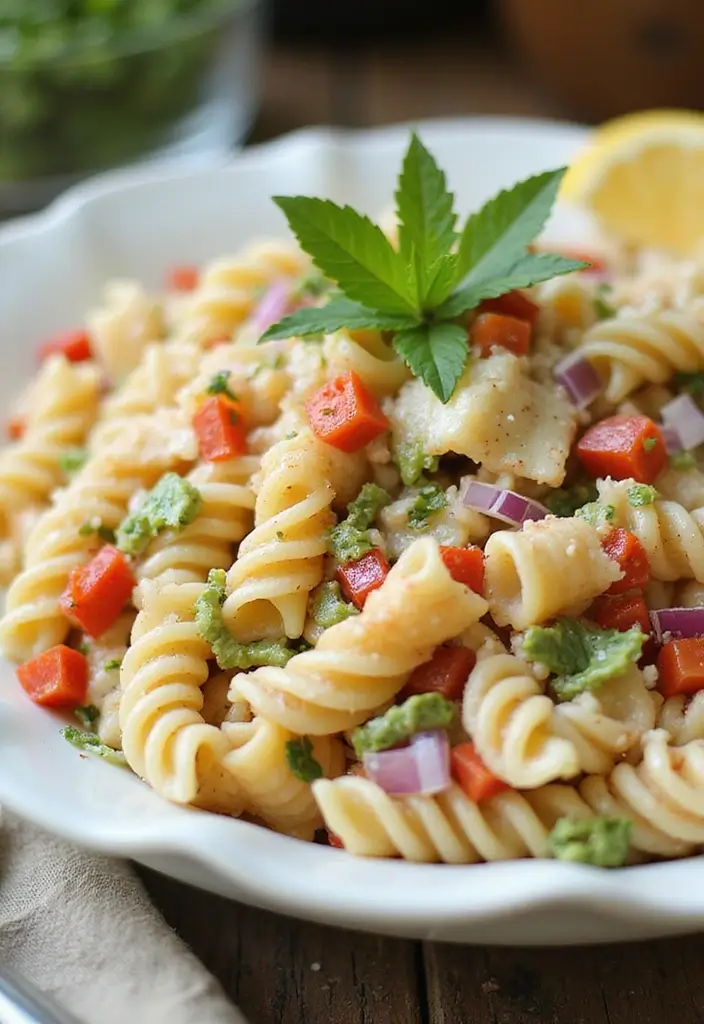 30+ Pasta Salad Recipes with Ranch Dressing Everyone Will Love 84 30+ Pasta Salad Recipes with Ranch Dressing Everyone Will Love - 18. Ranch Pasta Salad with Peppers and Onions