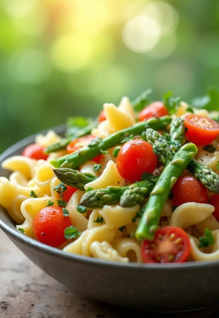 30+ Pasta Salad Recipes with Ranch Dressing Everyone Will Love 89 30+ Pasta Salad Recipes with Ranch Dressing Everyone Will Love - 19. Ranch Pasta Salad with Asparagus