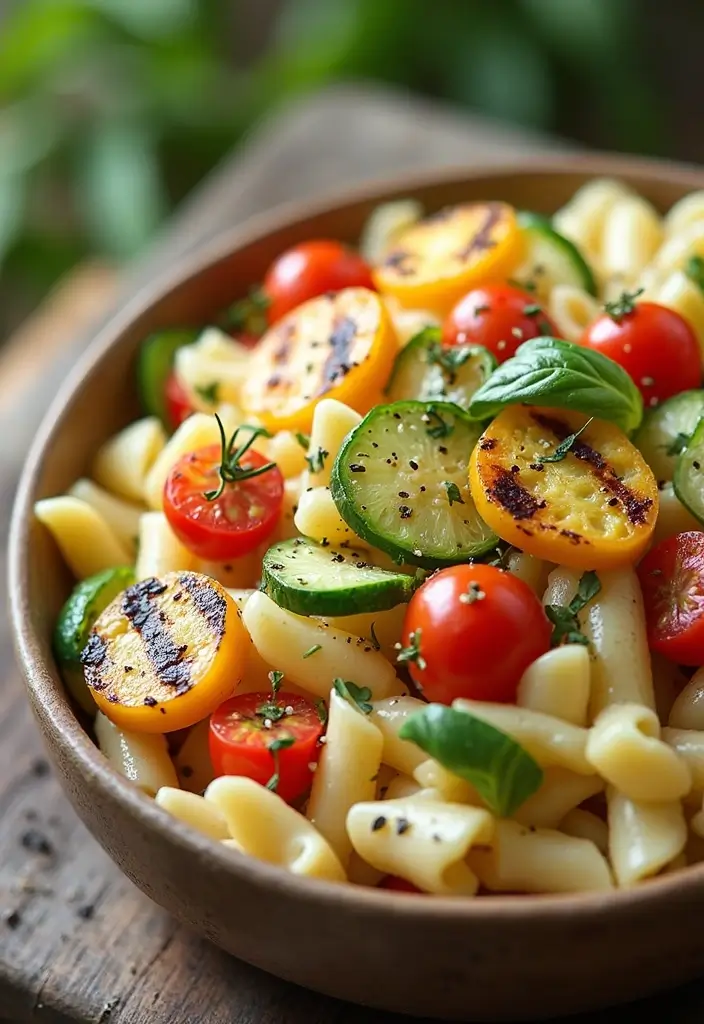 30+ Pasta Salad Recipes with Ranch Dressing Everyone Will Love 94 30+ Pasta Salad Recipes with Ranch Dressing Everyone Will Love - 20. Ranch Pasta Salad with Grilled Vegetables