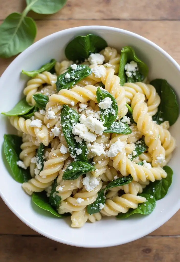 30+ Pasta Salad Recipes with Ranch Dressing Everyone Will Love 104 30+ Pasta Salad Recipes with Ranch Dressing Everyone Will Love - 22. Ranch Pasta Salad with Spinach and Feta