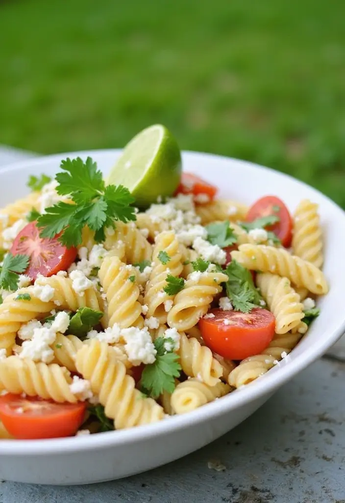 30+ Pasta Salad Recipes with Ranch Dressing Everyone Will Love 112 30+ Pasta Salad Recipes with Ranch Dressing Everyone Will Love - 24. Ranch Pasta Salad with Cilantro Lime Dressing