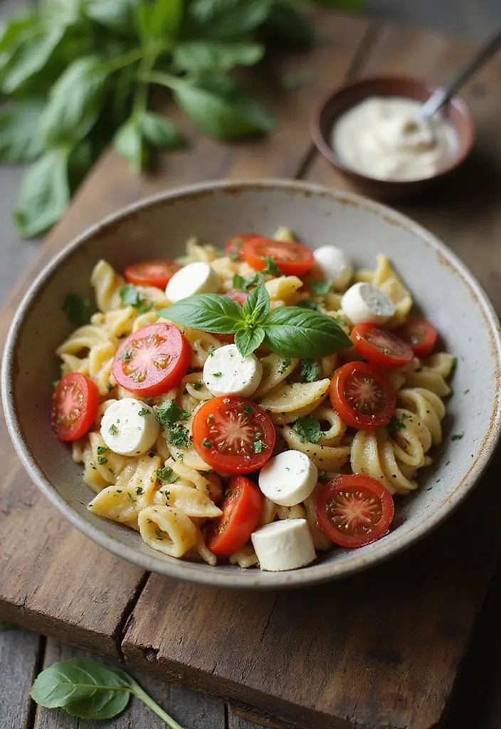 30+ Pasta Salad Recipes with Ranch Dressing Everyone Will Love 19 30+ Pasta Salad Recipes with Ranch Dressing Everyone Will Love - 5. Caprese Ranch Pasta Salad