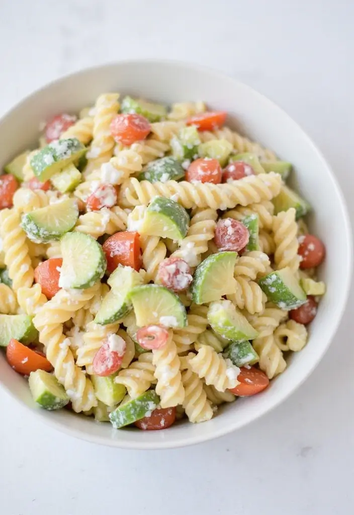 30+ Pasta Salad Recipes with Ranch Dressing Everyone Will Love 27 30+ Pasta Salad Recipes with Ranch Dressing Everyone Will Love - 7. Greek Yogurt Ranch Pasta Salad