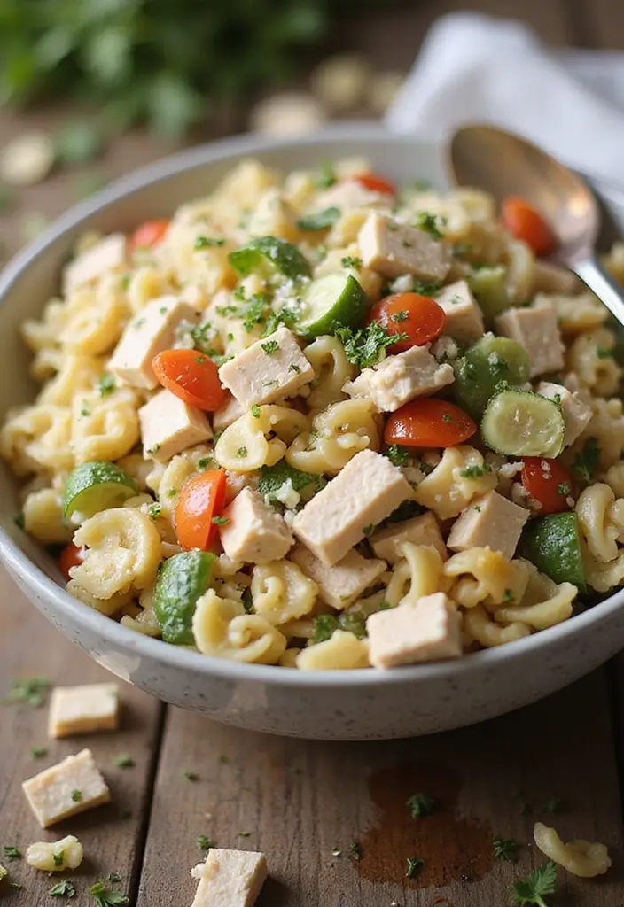 30+ Pasta Salad Recipes with Ranch Dressing Everyone Will Love 32 30+ Pasta Salad Recipes with Ranch Dressing Everyone Will Love - 8. Ranch Chicken Pasta Salad
