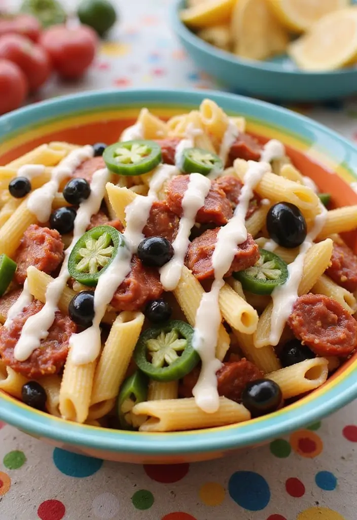 30+ Pasta Salad Recipes with Salami for a Savory Twist 78 30+ Pasta Salad Recipes with Salami for a Savory Twist - 12. Spicy Salami Pasta Salad