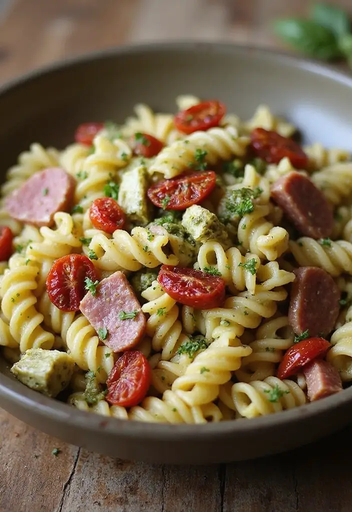 30+ Pasta Salad Recipes with Salami for a Savory Twist 94 30+ Pasta Salad Recipes with Salami for a Savory Twist - 14. Salami and Artichoke Pasta Salad