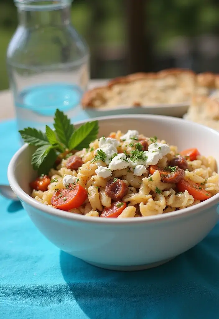 30+ Pasta Salad Recipes with Salami for a Savory Twist 8 30+ Pasta Salad Recipes with Salami for a Savory Twist - 2. Mediterranean Orzo Salad with Salami