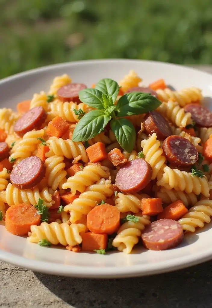 30+ Pasta Salad Recipes with Salami for a Savory Twist 136 30+ Pasta Salad Recipes with Salami for a Savory Twist - 20. Salami and Carrot Pasta Salad