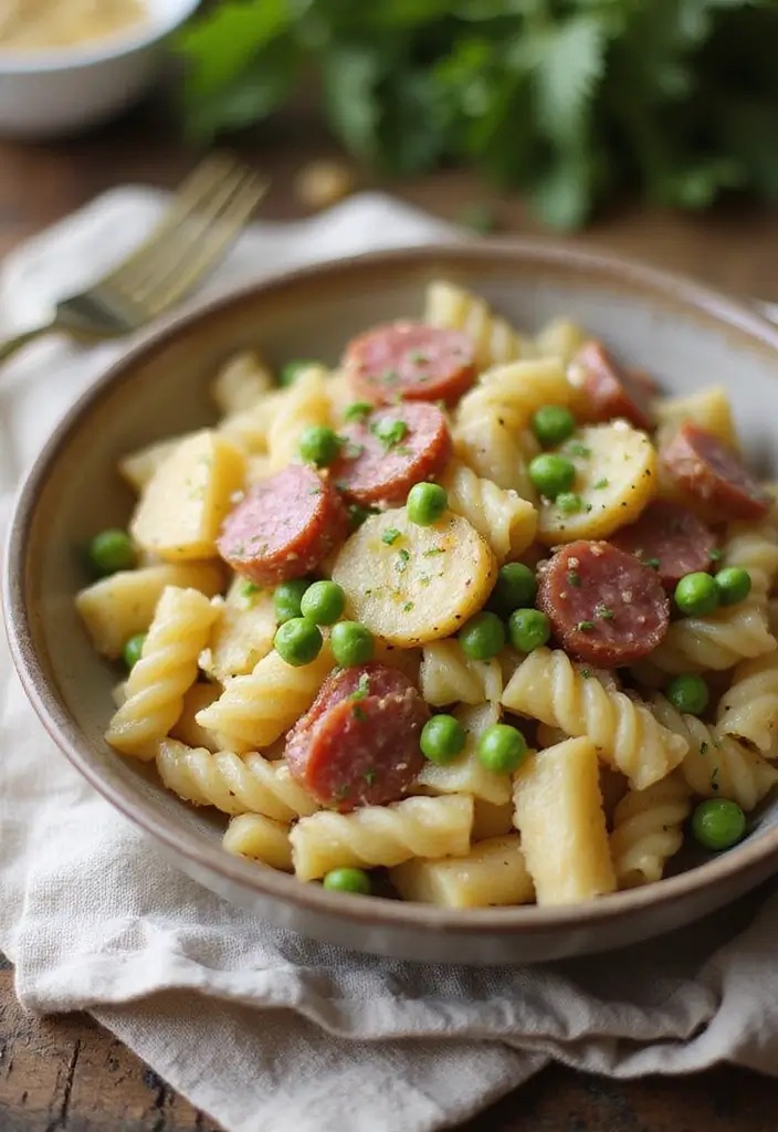 30+ Pasta Salad Recipes with Salami for a Savory Twist 194 30+ Pasta Salad Recipes with Salami for a Savory Twist - 28. Salami and Potato Pasta Salad