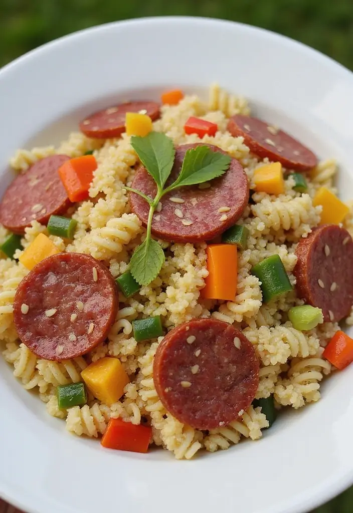 30+ Pasta Salad Recipes with Salami for a Savory Twist 201 30+ Pasta Salad Recipes with Salami for a Savory Twist - 29. Salami and Quinoa Pasta Salad