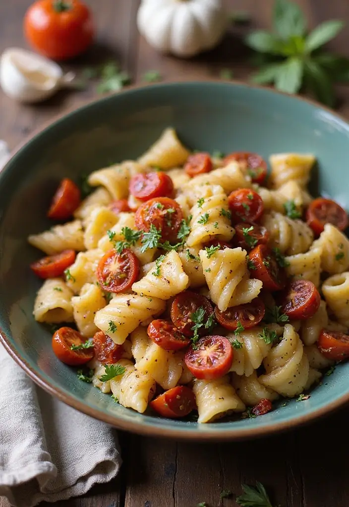 30+ Pasta Salad Recipes with Sundried Tomato for Mediterranean Flavor 122 30+ Pasta Salad Recipes with Sundried Tomato for Mediterranean Flavor - 24. Sundried Tomato and Garlic Pasta Salad