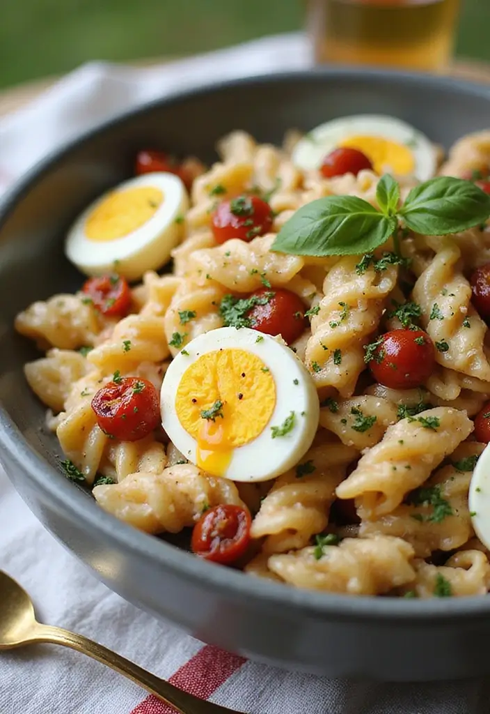 30+ Pasta Salad Recipes with Sundried Tomato for Mediterranean Flavor 137 30+ Pasta Salad Recipes with Sundried Tomato for Mediterranean Flavor - 27. Sundried Tomato and Egg Pasta Salad