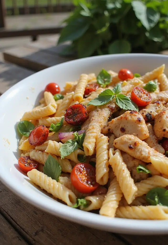 30+ Pasta Salad Recipes with Sundried Tomato for Mediterranean Flavor 42 30+ Pasta Salad Recipes with Sundried Tomato for Mediterranean Flavor - 8. Mediterranean Chicken Pasta Salad with Sundried Tomatoes