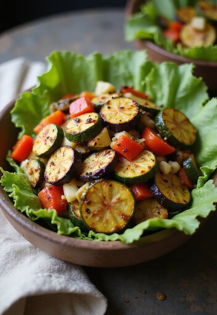 30+ Romaine Lettuce Salad Recipes That Are Crisp and Delicious 64 30+ Romaine Lettuce Salad Recipes That Are Crisp and Delicious - 12. Savory Roasted Vegetable and Romaine Salad