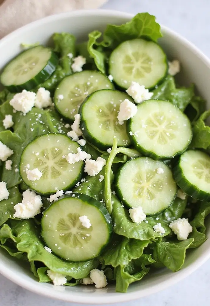 30+ Romaine Lettuce Salad Recipes That Are Crisp and Delicious 81 30+ Romaine Lettuce Salad Recipes That Are Crisp and Delicious - 15. Cucumber and Feta Romaine Salad