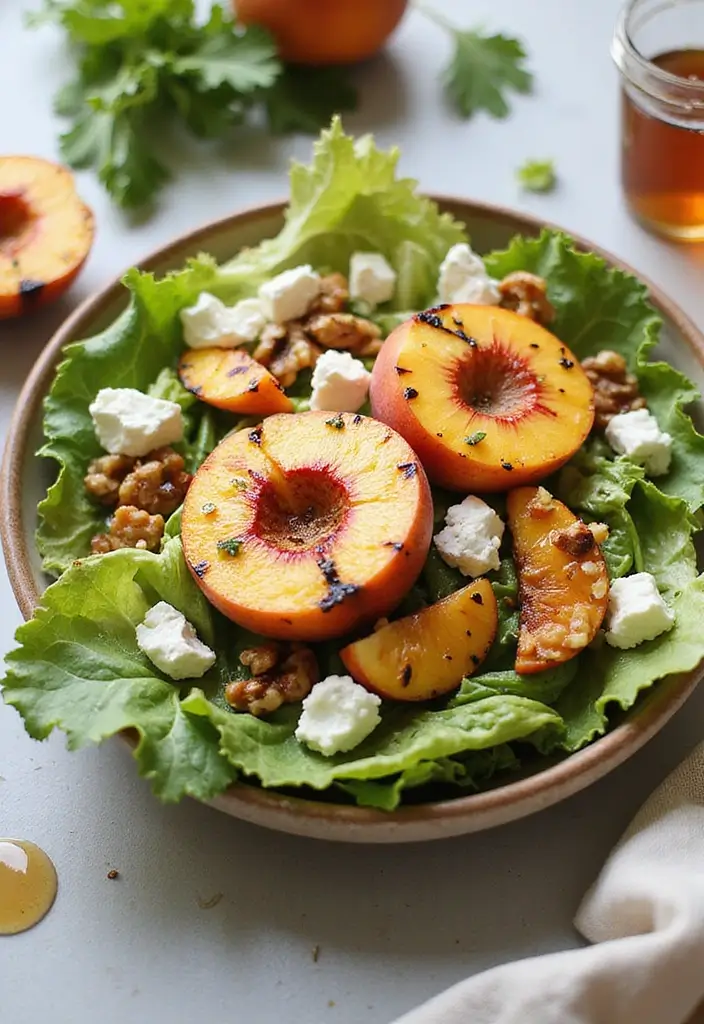 30+ Romaine Lettuce Salad Recipes That Are Crisp and Delicious 96 30+ Romaine Lettuce Salad Recipes That Are Crisp and Delicious - 18. Warm Grilled Peach and Romaine Salad