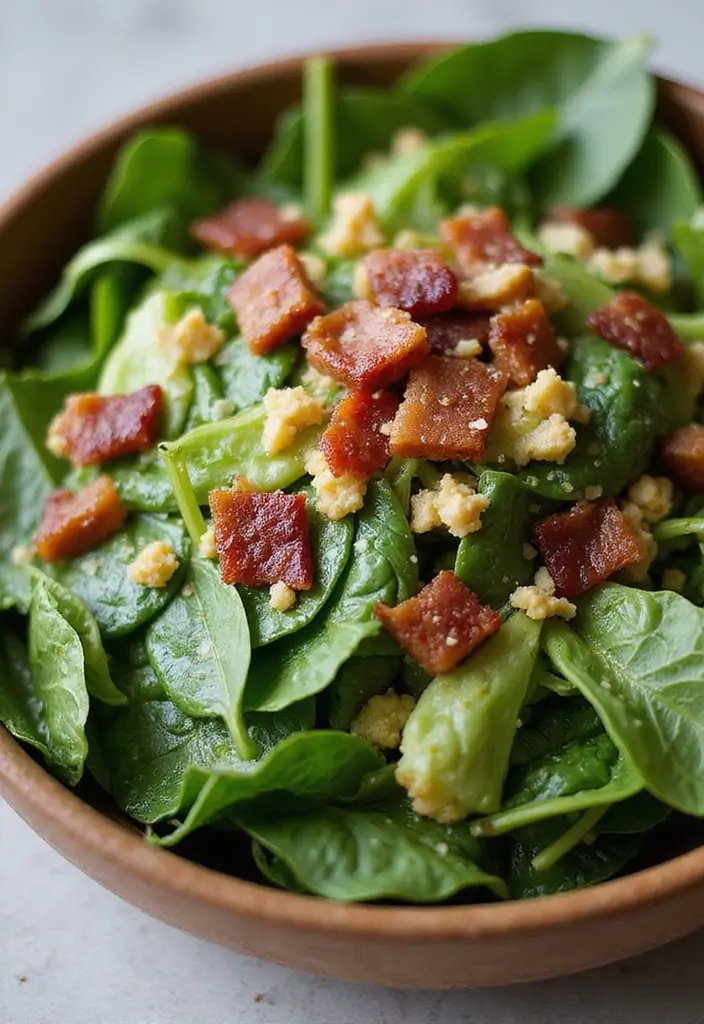 30+ Romaine Lettuce Salad Recipes That Are Crisp and Delicious 106 30+ Romaine Lettuce Salad Recipes That Are Crisp and Delicious - 20. Spinach and Romaine Salad with Bacon