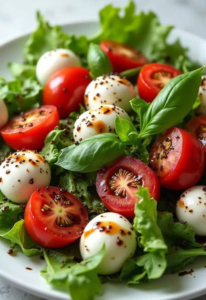 30+ Romaine Lettuce Salad Recipes That Are Crisp and Delicious 140 30+ Romaine Lettuce Salad Recipes That Are Crisp and Delicious - 28. Caprese Romaine Salad