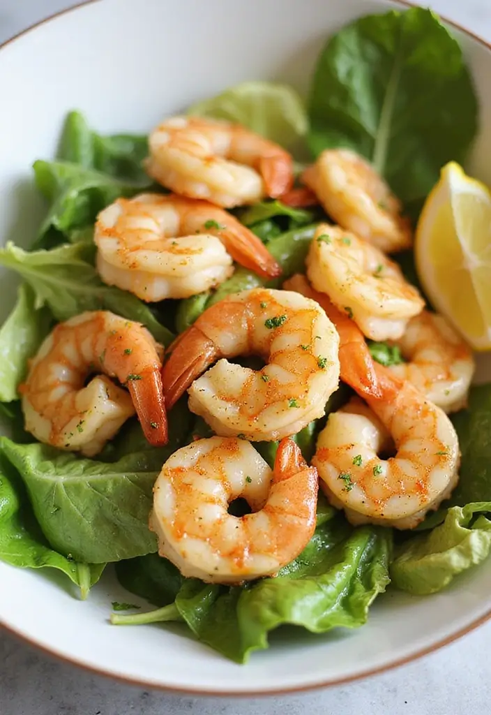 30+ Romaine Lettuce Salad Recipes That Are Crisp and Delicious 147 30+ Romaine Lettuce Salad Recipes That Are Crisp and Delicious - 29. Garlic Butter Shrimp and Romaine Salad