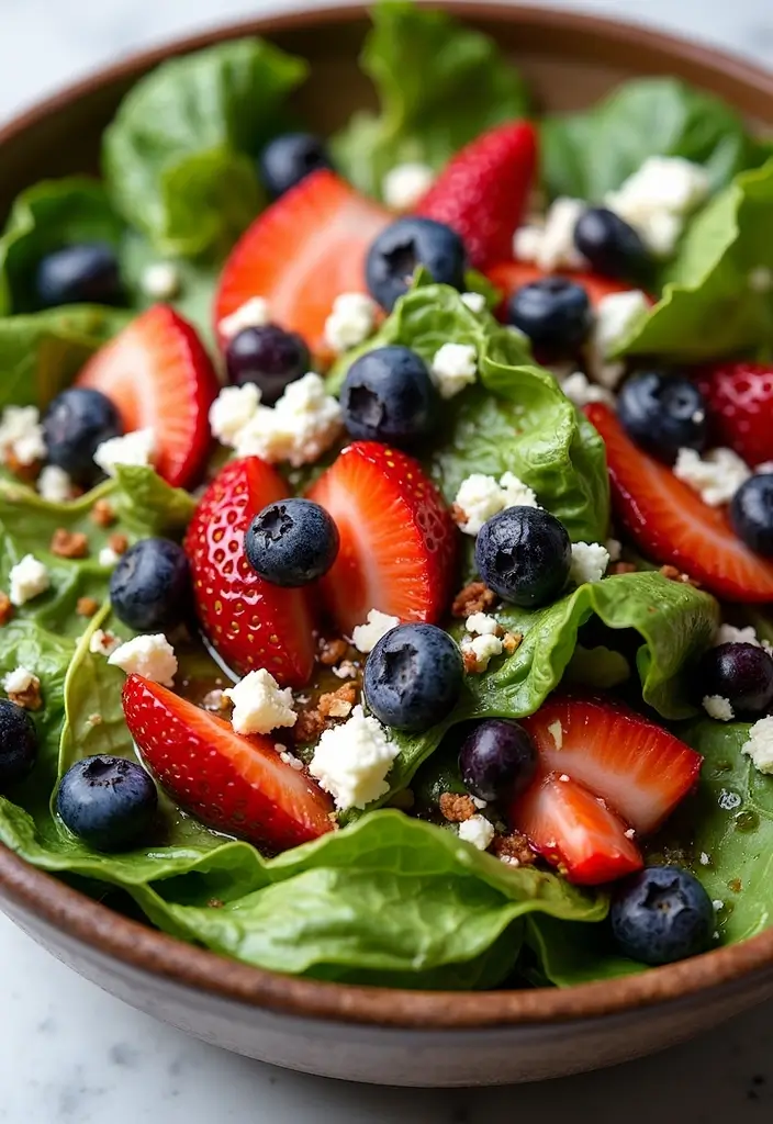 30+ Romaine Lettuce Salad Recipes That Are Crisp and Delicious 28 30+ Romaine Lettuce Salad Recipes That Are Crisp and Delicious - 6. Berry and Feta Romaine Salad