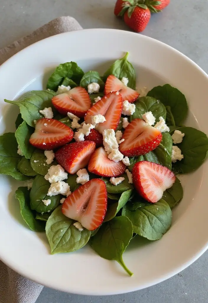 30+ Salad Recipes for School Lunches That Kids Will Actually Eat 49 30+ Salad Recipes for School Lunches That Kids Will Actually Eat - 11. Spinach and Strawberry Salad