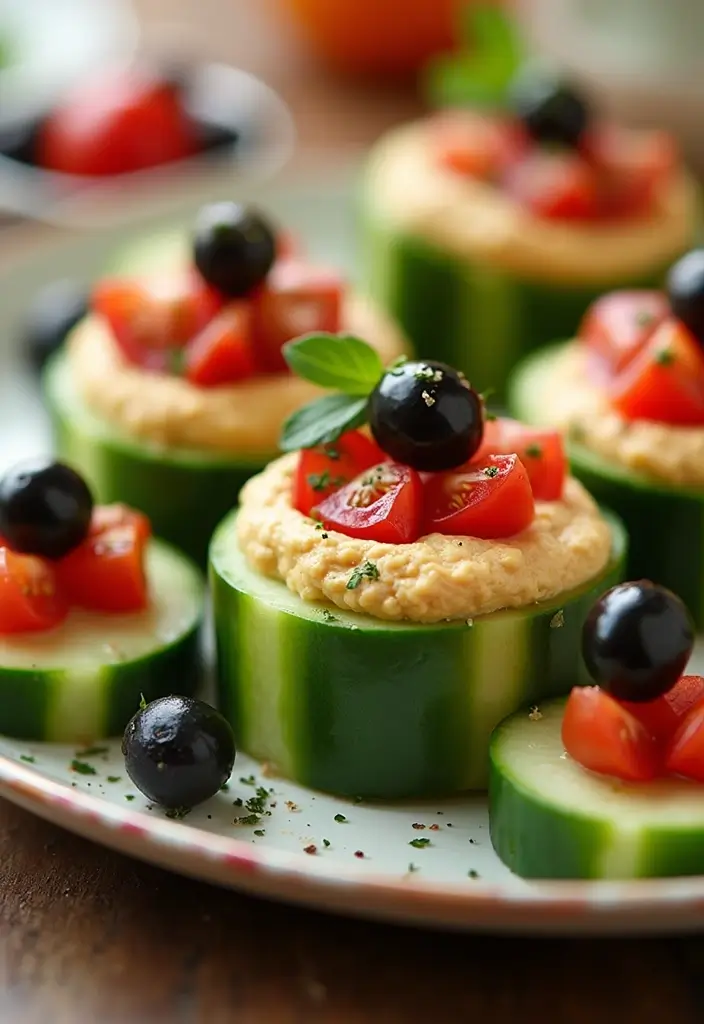 30+ Salad Recipes for School Lunches That Kids Will Actually Eat 66 30+ Salad Recipes for School Lunches That Kids Will Actually Eat - 14. Cucumber and Hummus Salad