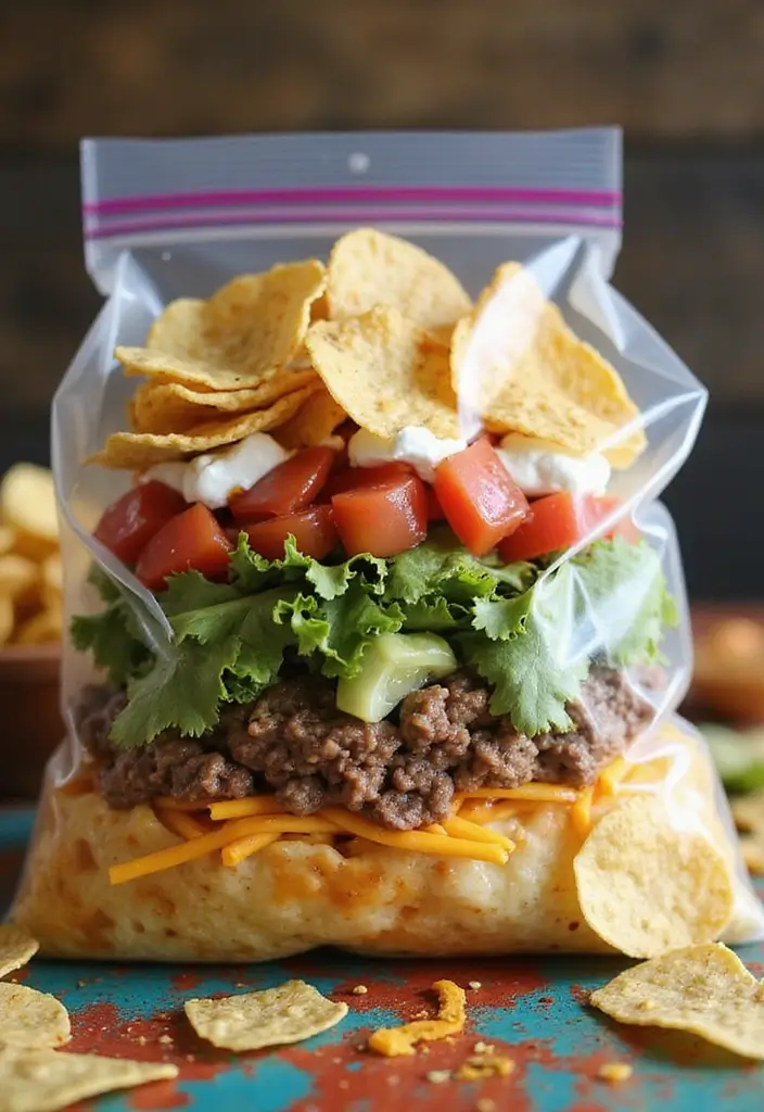 30+ Salad Recipes for School Lunches That Kids Will Actually Eat 71 30+ Salad Recipes for School Lunches That Kids Will Actually Eat - 15. Taco Salad in a Bag