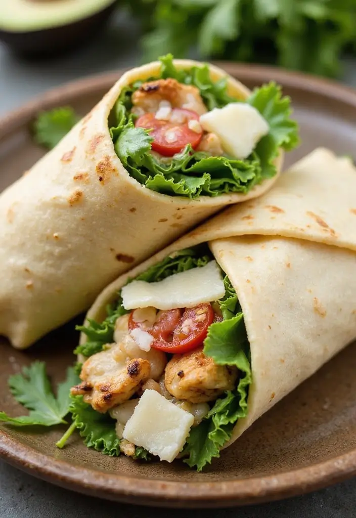 30+ Salad Recipes for School Lunches That Kids Will Actually Eat 11 30+ Salad Recipes for School Lunches That Kids Will Actually Eat - 3. Chicken Caesar Salad Wraps