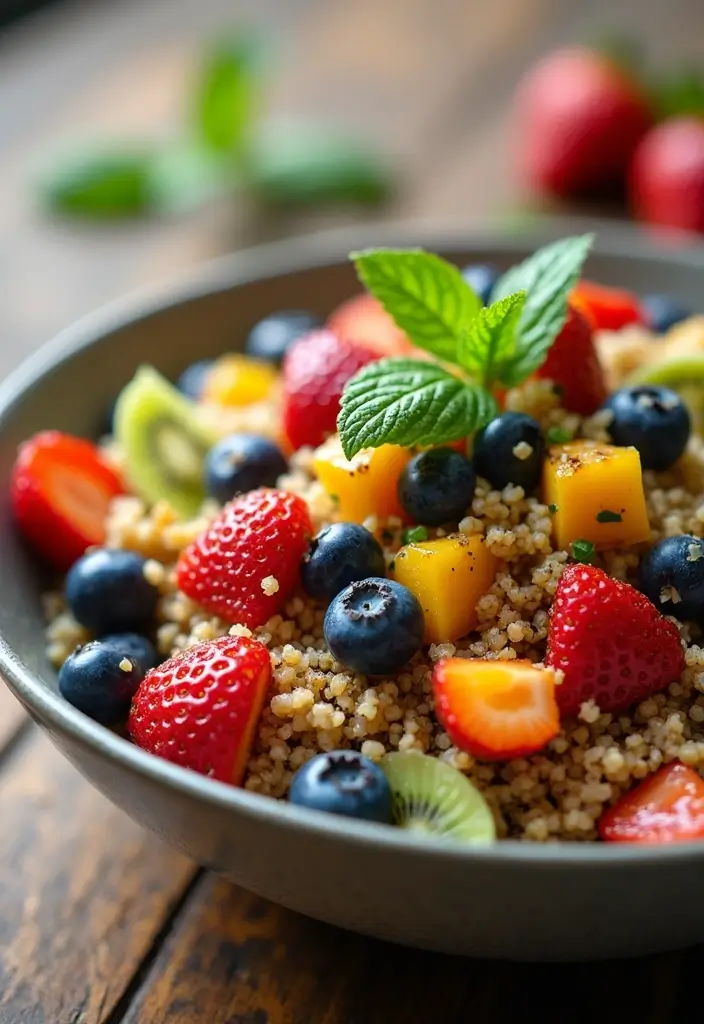 30+ Salad Recipes for School Lunches That Kids Will Actually Eat 16 30+ Salad Recipes for School Lunches That Kids Will Actually Eat - 4. Quinoa Fruit Salad