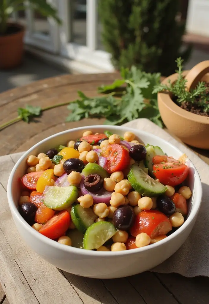 30+ Salad Recipes for School Lunches That Kids Will Actually Eat 24 30+ Salad Recipes for School Lunches That Kids Will Actually Eat - 6. Greek Chickpea Salad