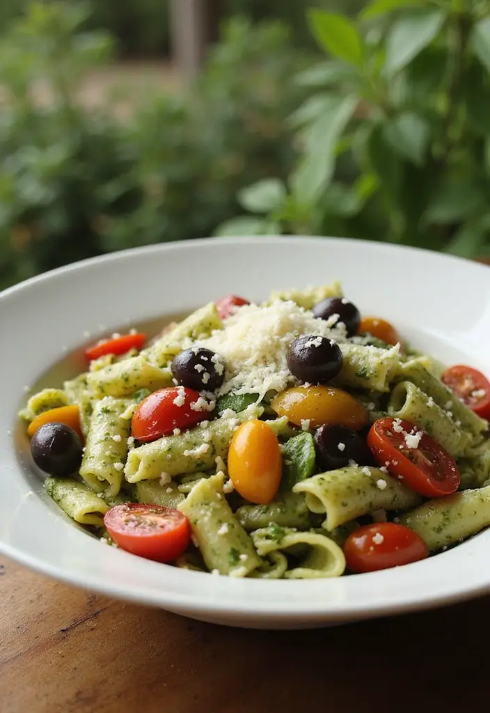 30+ Side Salad Recipes for BBQ That Pair with Any Main Dish 48 30+ Side Salad Recipes for BBQ That Pair with Any Main Dish - 10. Pesto Pasta Salad