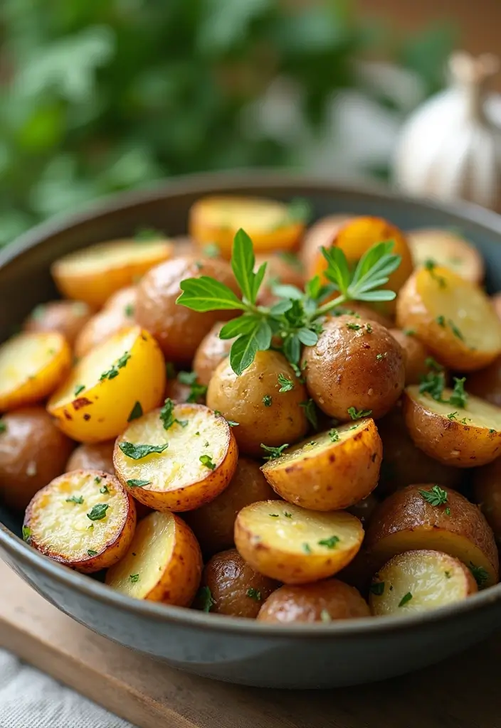 30+ Side Salad Recipes for BBQ That Pair with Any Main Dish 126 30+ Side Salad Recipes for BBQ That Pair with Any Main Dish - 24. Garlic Herb Roasted Potato Salad