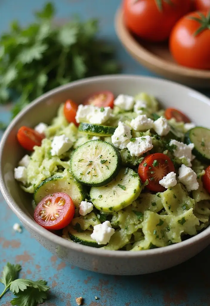 30+ Side Salad Recipes for BBQ That Pair with Any Main Dish 133 30+ Side Salad Recipes for BBQ That Pair with Any Main Dish - 25. Zucchini Salad with Feta