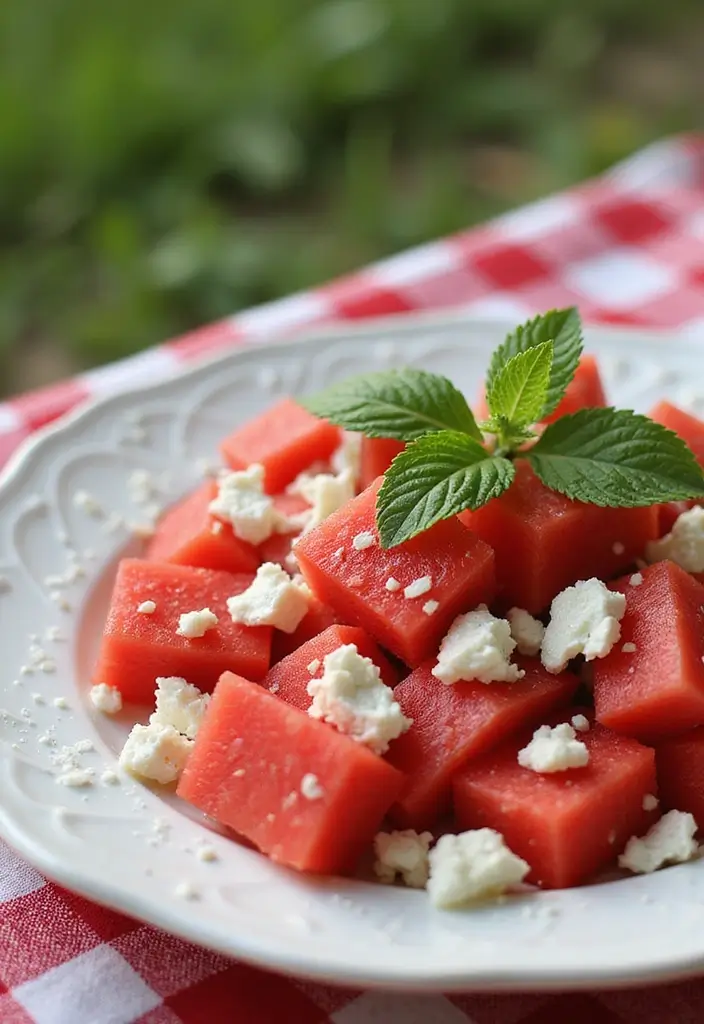 30+ Side Salad Recipes for BBQ That Pair with Any Main Dish 14 30+ Side Salad Recipes for BBQ That Pair with Any Main Dish - 4. Watermelon Feta Salad