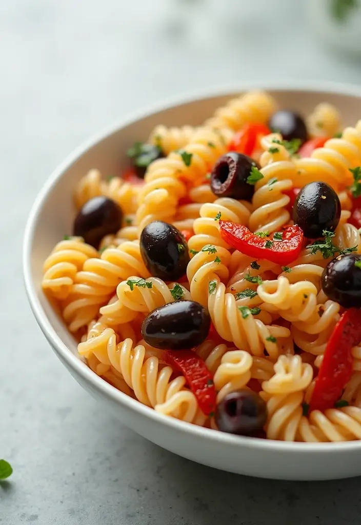 30+ Tri Color Pasta Salad Recipes That Brighten Any Table 75 30+ Tri Color Pasta Salad Recipes That Brighten Any Table - 13. Tri Color Pasta Salad with Roasted Red Peppers