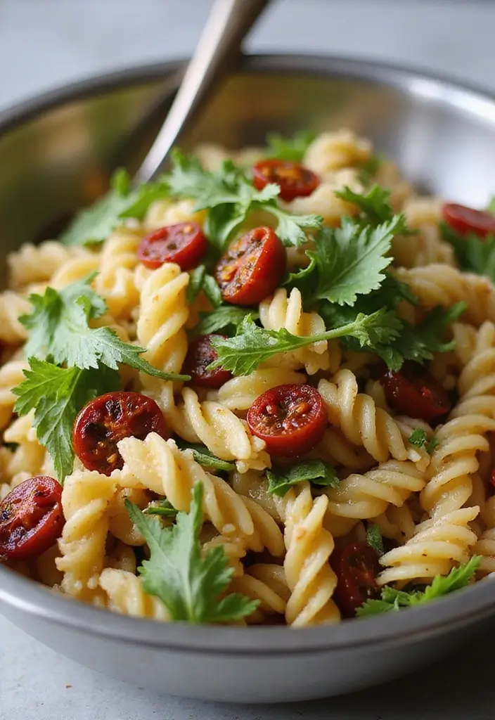 30+ Tri Color Pasta Salad Recipes That Brighten Any Table 82 30+ Tri Color Pasta Salad Recipes That Brighten Any Table - 14. Tri Color Pasta Salad with Sun-Dried Tomatoes