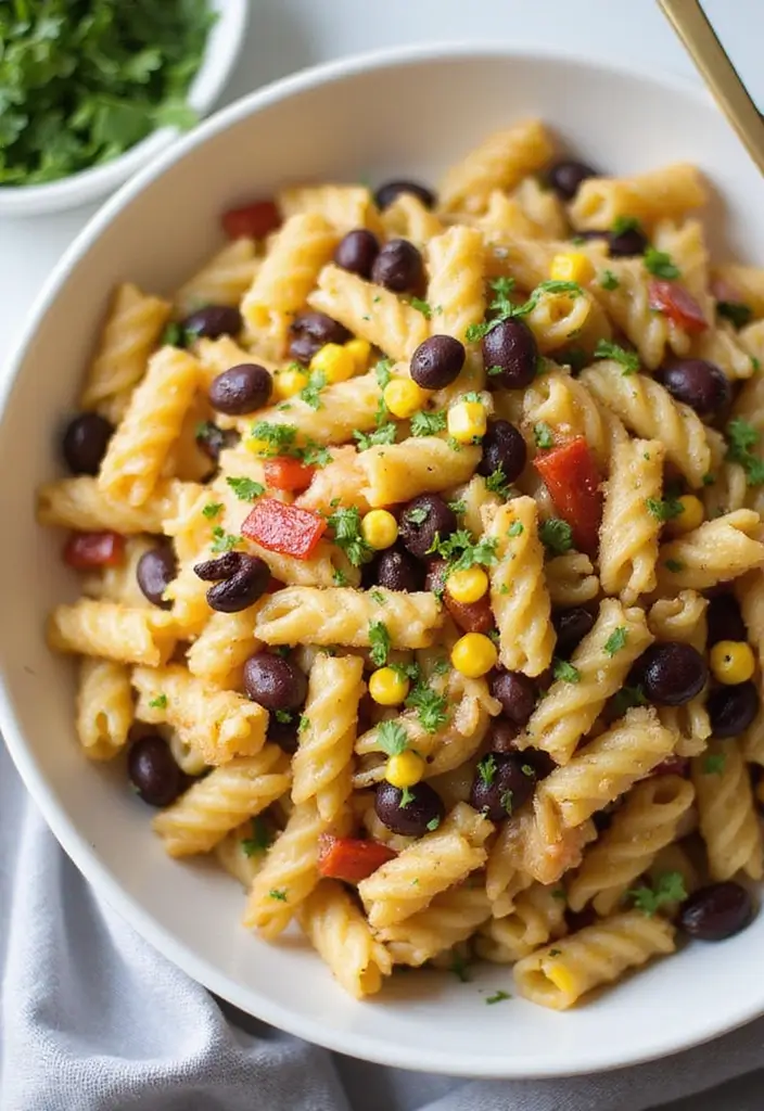 30+ Tri Color Pasta Salad Recipes That Brighten Any Table 83 30+ Tri Color Pasta Salad Recipes That Brighten Any Table - 15. Tri Color Pasta Salad with Corn and Black Beans