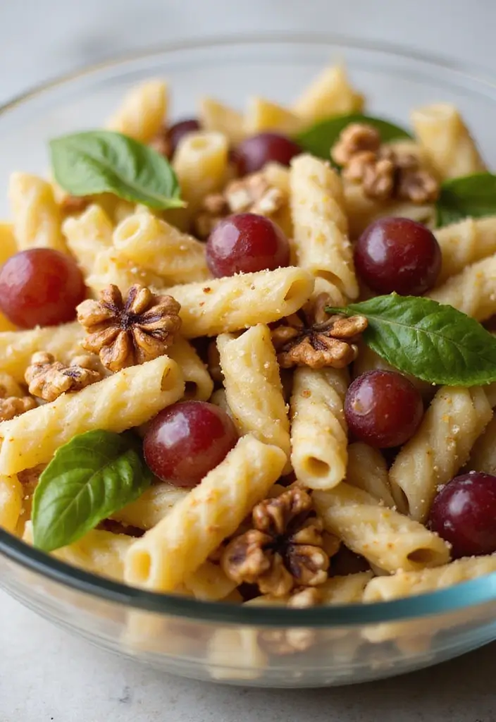 30+ Tri Color Pasta Salad Recipes That Brighten Any Table 107 30+ Tri Color Pasta Salad Recipes That Brighten Any Table - 19. Tri Color Pasta Salad with Grapes and Walnuts