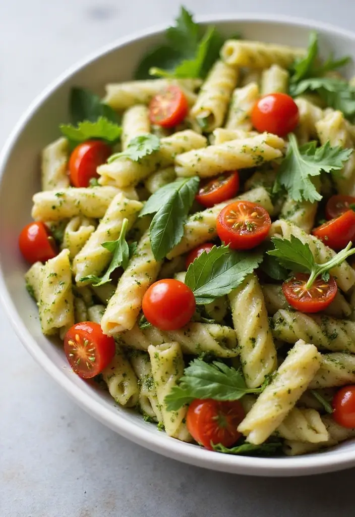 30+ Tri Color Pasta Salad Recipes That Brighten Any Table 22 30+ Tri Color Pasta Salad Recipes That Brighten Any Table - 4. Tri Color Pasta Salad with Pesto