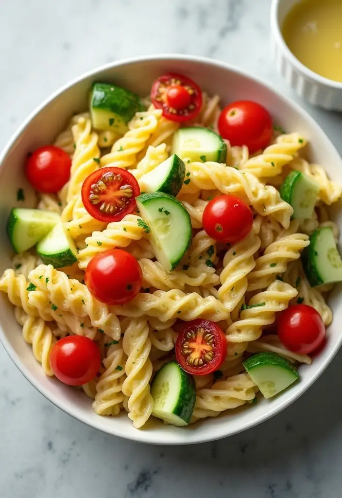 30+ Tri Color Pasta Salad Recipes That Brighten Any Table 34 30+ Tri Color Pasta Salad Recipes That Brighten Any Table - 6. Tri Color Pasta Salad with Lemon Vinaigrette