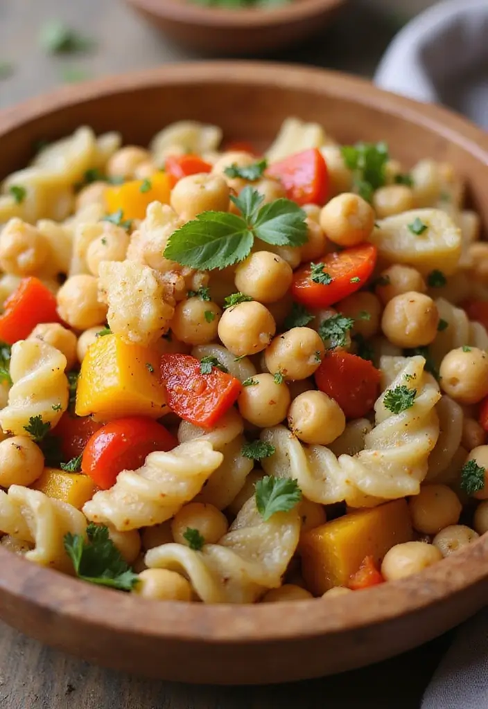 30+ Tri Color Pasta Salad Recipes That Brighten Any Table 39 30+ Tri Color Pasta Salad Recipes That Brighten Any Table - 7. Tri Color Pasta Salad with Roasted Chickpeas