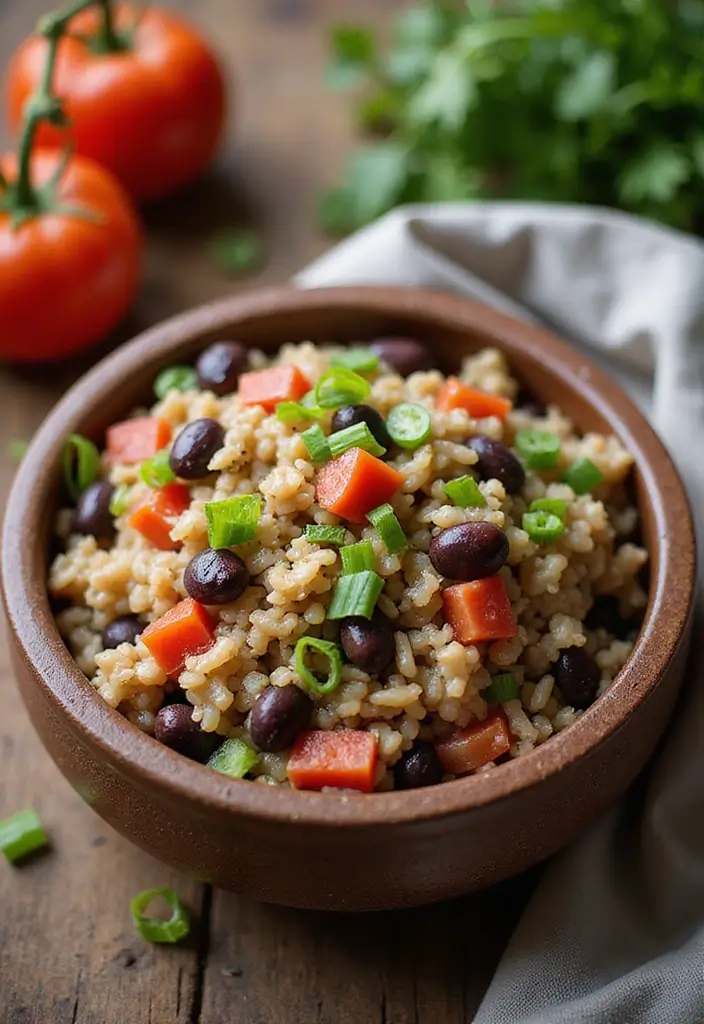 30+ Vegetarian High Protein Salad Recipes to Keep You Energized 53 30+ Vegetarian High Protein Salad Recipes to Keep You Energized - 11. Brown Rice and Black Bean Salad