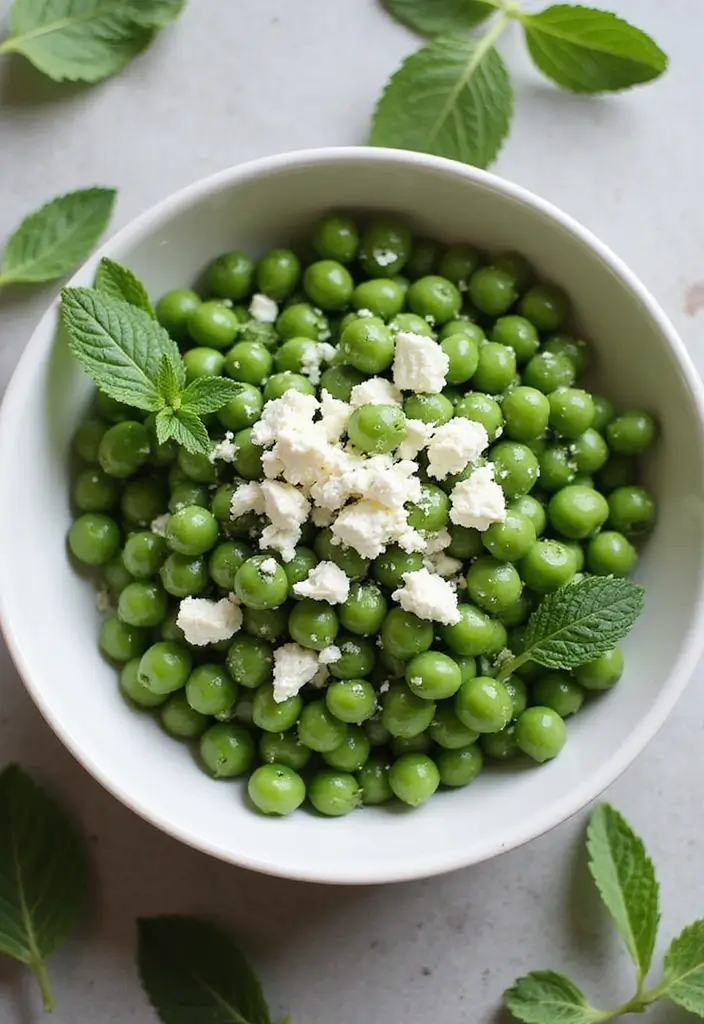 30+ Vegetarian High Protein Salad Recipes to Keep You Energized 79 30+ Vegetarian High Protein Salad Recipes to Keep You Energized - 15. Pea and Mint Salad