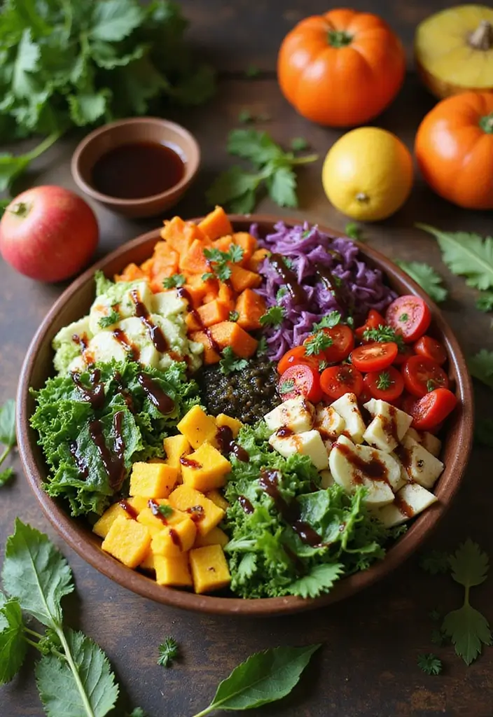 30+ Vegetarian High Protein Salad Recipes to Keep You Energized 142 30+ Vegetarian High Protein Salad Recipes to Keep You Energized - 26. Rainbow Salad